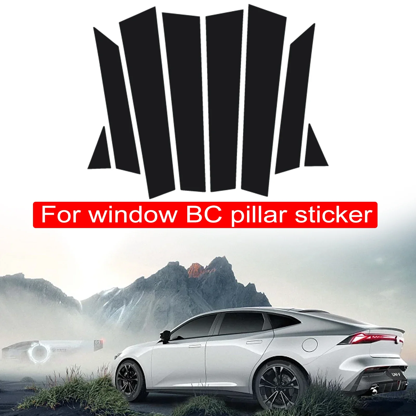 

8PCS Window Trim Cover BC Column Sticker Fit For Audi A3L/S3 Sedan 2014-2020 Polished Pillar Posts