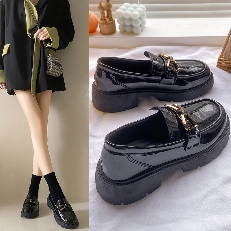 Spring New Bright Small Leather Shoes Women's Trendy Thick Sole Heightened Lace Up Retro College English Style Women's Shoes
Spring New Bright Small Leather Shoes Women's Trendy Thick Sole Heightened Lace Up Retro College English Style Women's Shoes