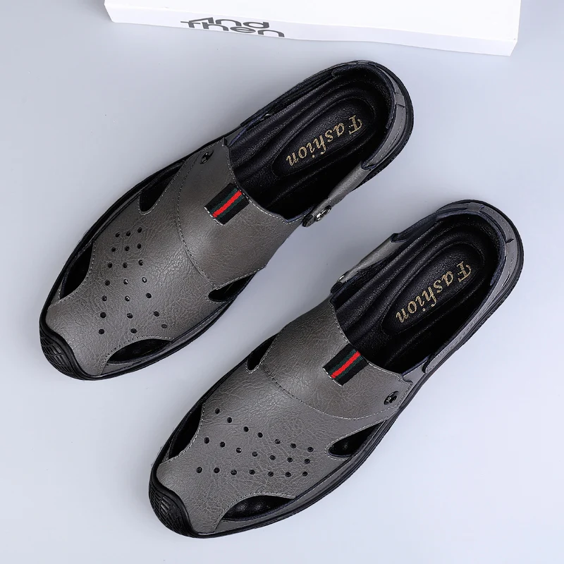 Designer's New Men's Genuine Leather Shoes Beach Shoes Outdoor Sandals Men's Camping Shoes Hollowed Out Breathable Summer
Designer's New Men's Genuine Leather Shoes Beach Shoes Outdoor Sandals Men's Camping Shoes Hollowed Out Breathable Summer