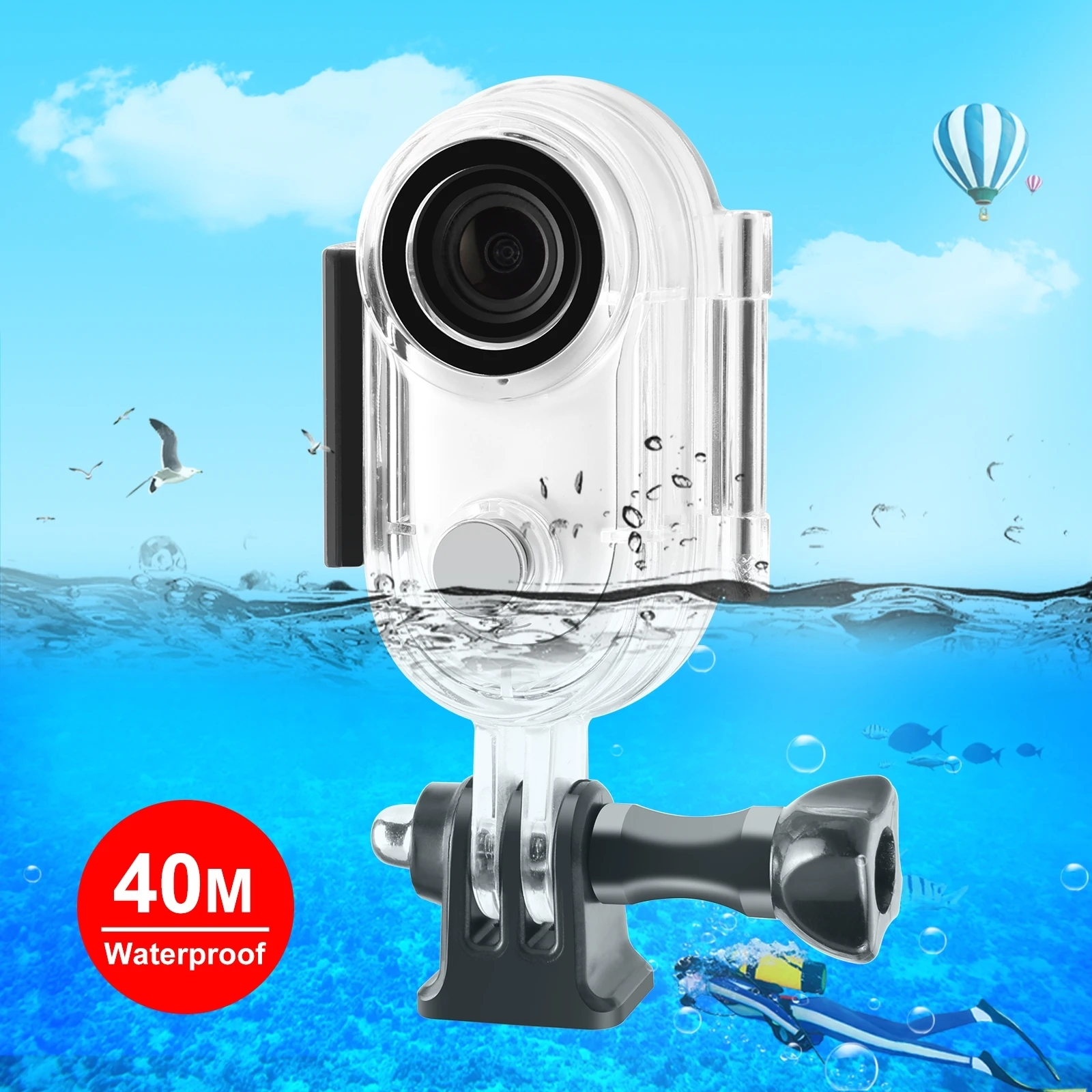 

For Insta360 GO 3 Waterproof Case Camera Dive Case 40m Underwater Shooting Accessories