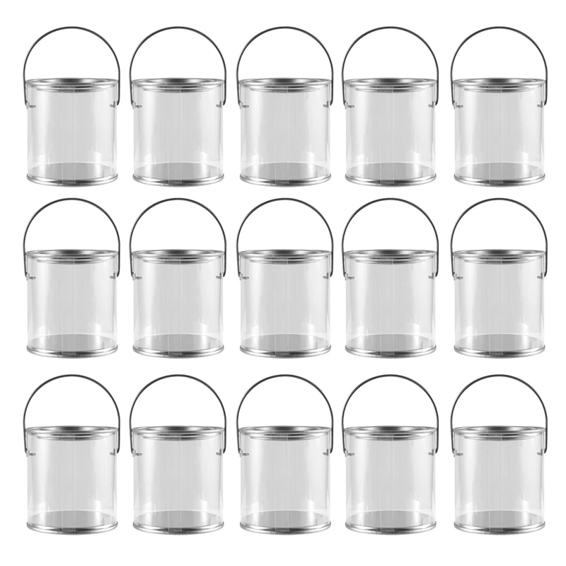 15 Pcs Mini Clear Paint Can Containers With Lids PVC Small Paint Bucket Transparent Mini Storage Containers
15 Pcs Mini Clear Paint Can Containers With Lids PVC Small Paint Bucket Transparent Mini Storage Containers