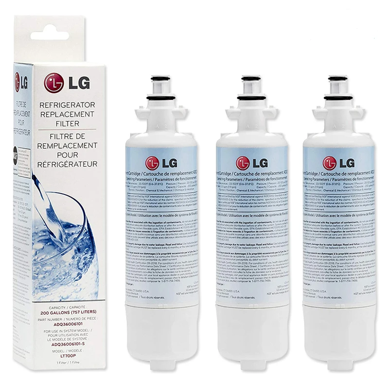 Replacement LG LT700P Refrigerator Water Filter Compatible with Adq36006101 Adq36006102 46-9690 AGF80300801 RWF1200A 
Replacement LG LT700P Refrigerator Water Filter Compatible with Adq36006101 Adq36006102 46-9690 AGF80300801 RWF1200A