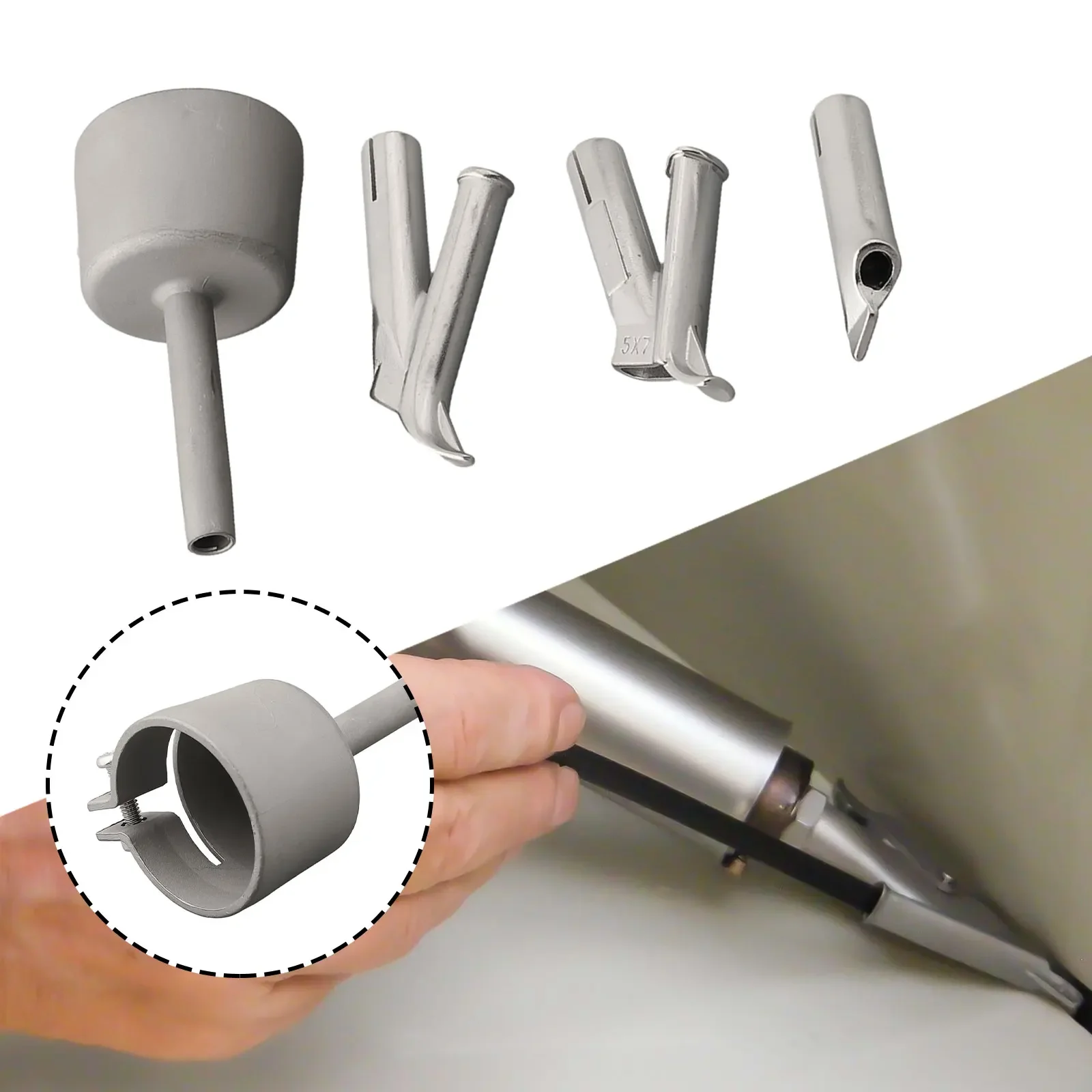 4Pcs/Set For Vinyl PVC Plastic Hot Air Welding Nozzles For Welding PVC Plastic Sheet Welding Power Tool Accessories
4Pcs/Set For Vinyl PVC Plastic Hot Air Welding Nozzles For Welding PVC Plastic Sheet Welding Power Tool Accessories