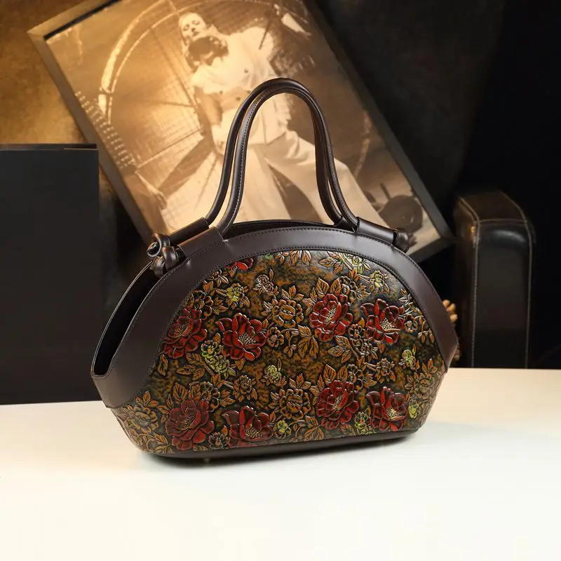 New Fashion Floral Embossed Women Handbags Shell Shape Ladies Tote Shoulder Bags Luxury Genuine Leather Handbags Female
New Fashion Floral Embossed Women Handbags Shell Shape Ladies Tote Shoulder Bags Luxury Genuine Leather Handbags Female