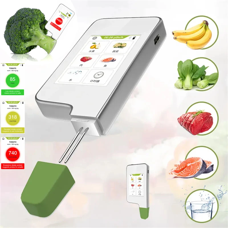 Портативный датчик безопасности пищевых продуктов, измеритель концентрации нитрата, фруктов, овощей, мяса, излучение воды, цифровой измеритель, инструменты
Портативный датчик безопасности пищевых продуктов, измеритель концентрации нитрата, фруктов, овощей, мяса, излучение воды, цифровой измеритель, инструменты