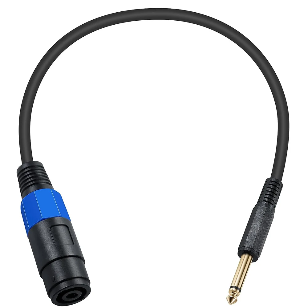 

Speaker Audio Amplifier Cable Speakon Female Connector to 6.35mm 1/4" Male TS Twist Lock Speak-on 22AWG Heavy Duty Cord