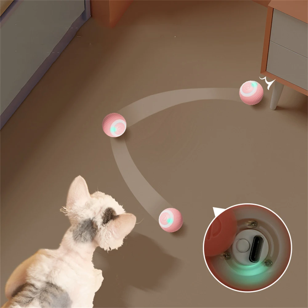 

Auto Rolling Balls Pet Toys Indoor Kitten Puppy Interactive Playing Balls Self-moving Electric Dogs Toy Smart Cat Dog Games Ball