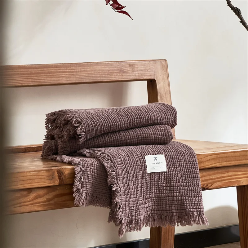 Tassel Blanket Air-conditioned Room Cotton Four-layer Gauze Summer Office Lunch Break Sofa Thin Blanket Soft Bed Cover
Tassel Blanket Air-conditioned Room Cotton Four-layer Gauze Summer Office Lunch Break Sofa Thin Blanket Soft Bed Cover