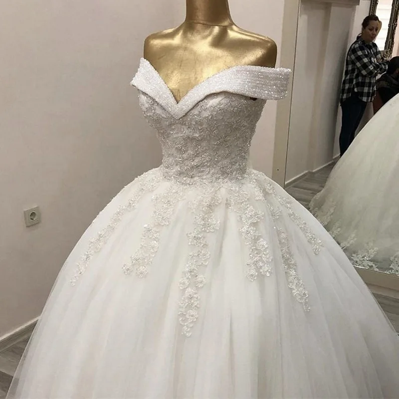 Fansmile Vestido De Noiva Shiny Beading Lace Ball Gown Wedding Dresses 2023 Train Plus Size Bridal Tulle Mariage FSM-294T
Fansmile Vestido De Noiva Shiny Beading Lace Ball Gown Wedding Dresses 2023 Train Plus Size Bridal Tulle Mariage FSM-294T