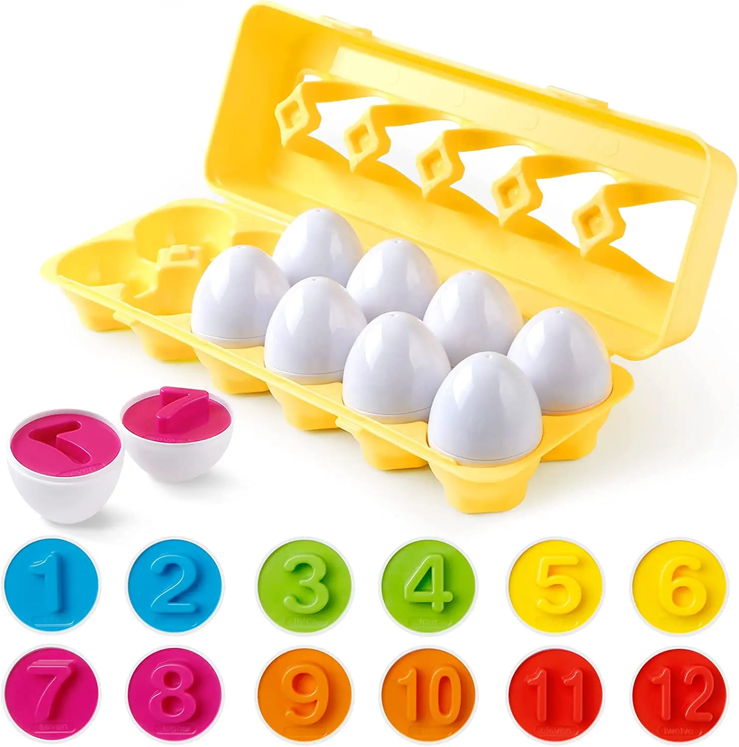 12 Matching Eggs Learning Toys Montessori Toys Color Shape Recognition Skills Preschool Educational Toy for Kids Number Dinosaur
12 Matching Eggs Learning Toys Montessori Toys Color Shape Recognition Skills Preschool Educational Toy for Kids Number Dinosaur