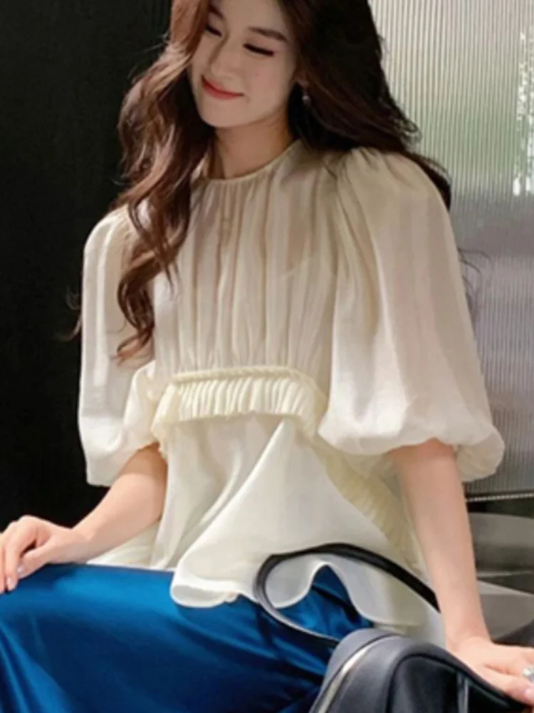 White Fungus Patchwork Shirt For Women Lantern Sleeve Loose Pleated Blusas Fashion 2023 Summer New Tide Blouse Top X209
White Fungus Patchwork Shirt For Women Lantern Sleeve Loose Pleated Blusas Fashion 2023 Summer New Tide Blouse Top X209