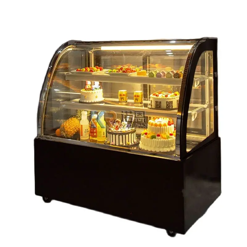 

Commercial Cake Display Freezers Bread Pastry Refrigerator Showcase Dessert Gourmet Fruit Fresh Keeping Refrigeration Equipment