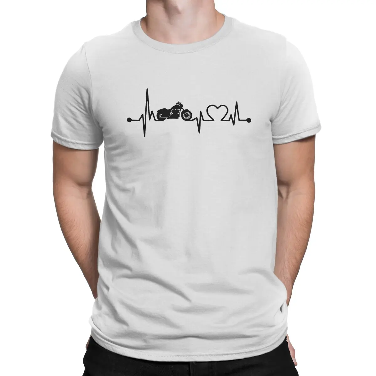 Moto Gp Rossi Men's TShirt MOTOCYCLE HEARTBEAT Individuality T Shirt Original Streetwear New Trend
Moto Gp Rossi Men's TShirt MOTOCYCLE HEARTBEAT Individuality T Shirt Original Streetwear New Trend