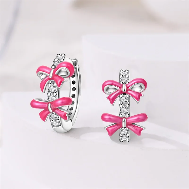 Women's 925 Sterling Silver Bow Princess Powder Sparkling Zircon Trendy Earrings Fit For Wedding Party Exquisite Jewelry 19 Mallzona Se390fd94f6374a65abc8e6e0c0ef2b5cL Women's 925 Sterling Silver Bow Princess Powder Sparkling Zircon Trendy Earrings Fit For Wedding Party Exquisite Jewelry Mallzona