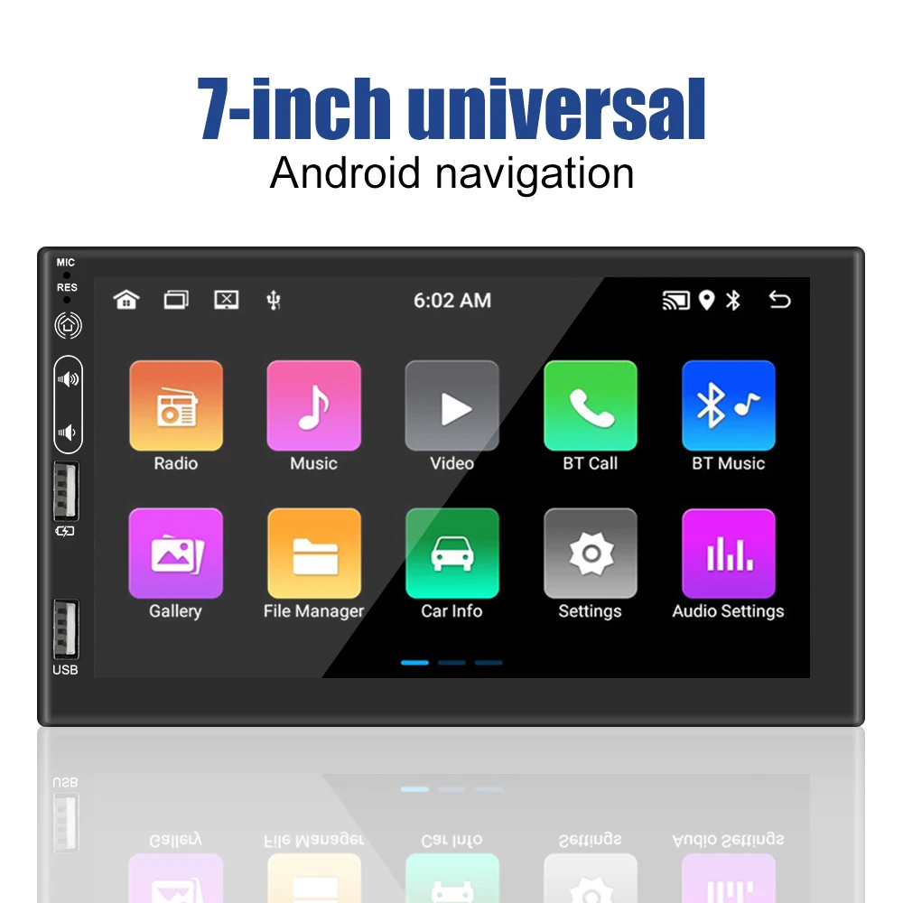 Универсальный 7-дюймовый мультимедийный плеер с GPS, Bluetooth, Wi-Fi, Видео Аудио, Android 11, 4-USB, Mirror Link, автомобильный радиоприемник 2 Din, FM-приемник
Универсальный 7-дюймовый мультимедийный плеер с GPS, Bluetooth, Wi-Fi, Видео Аудио, Android 11, 4-USB, Mirror Link, автомобильный радиоприемник 2 Din, FM-приемник