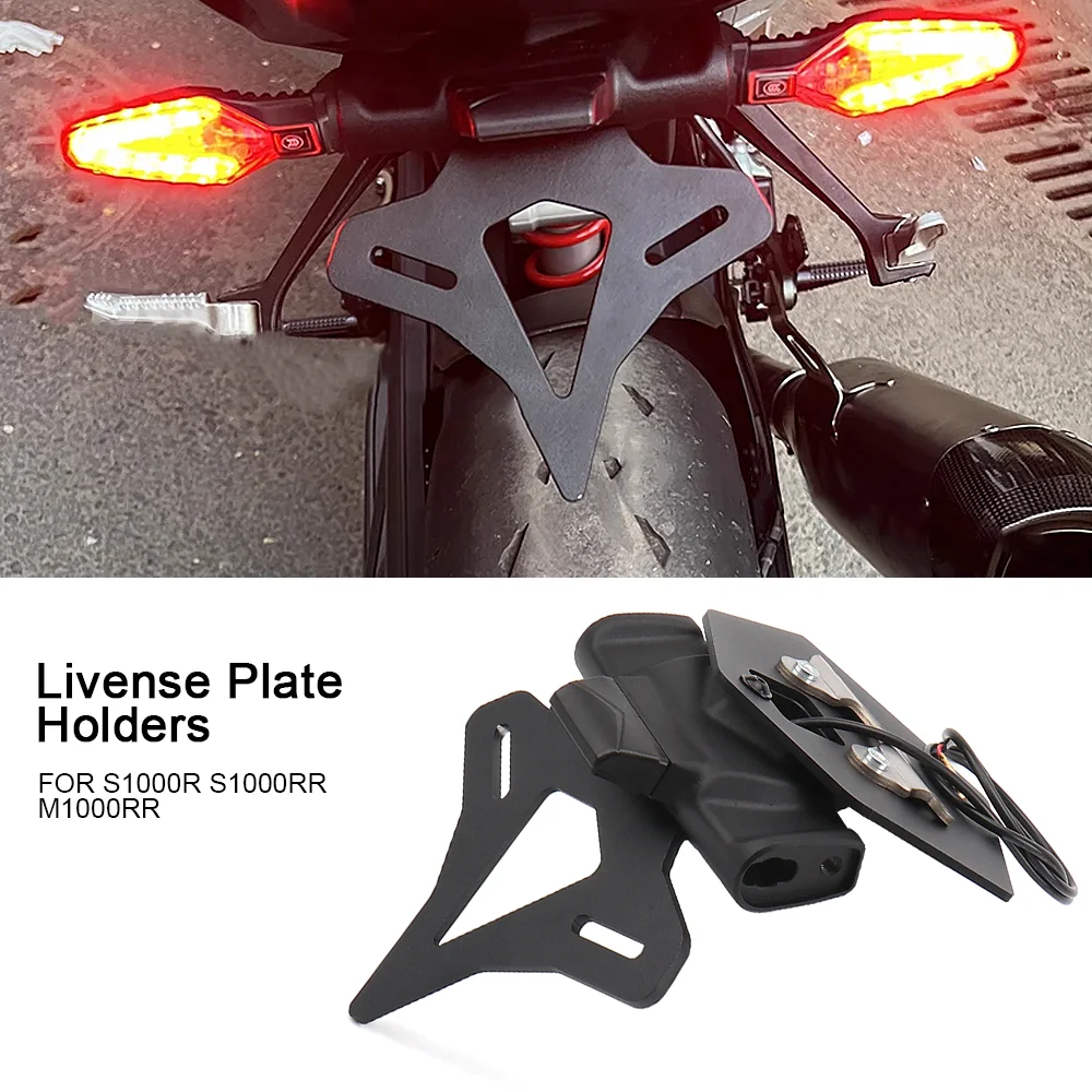 

For BMW M1000R 2019 2020 2021 2022 2023 S1000RR 19-22 S1000R 21-23 Motorcycle License Plate Holder Number Holder With LED Light