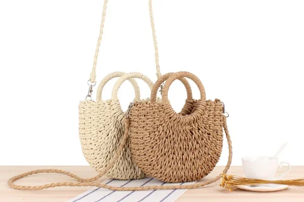 Retro Woven Beach Crossbody Bag - Summer Essential 1 Se396d2e369814474a7a9301940f38b83K