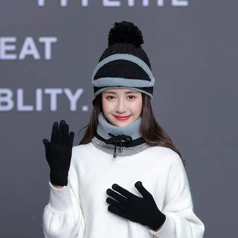 NEW 2022 Winter knitted Beanies Hats Women Thick Warm Beanie Hat Female knit Letter Bonnet Beanie Caps Outdoor Riding Sets
NEW 2022 Winter knitted Beanies Hats Women Thick Warm Beanie Hat Female knit Letter Bonnet Beanie Caps Outdoor Riding Sets