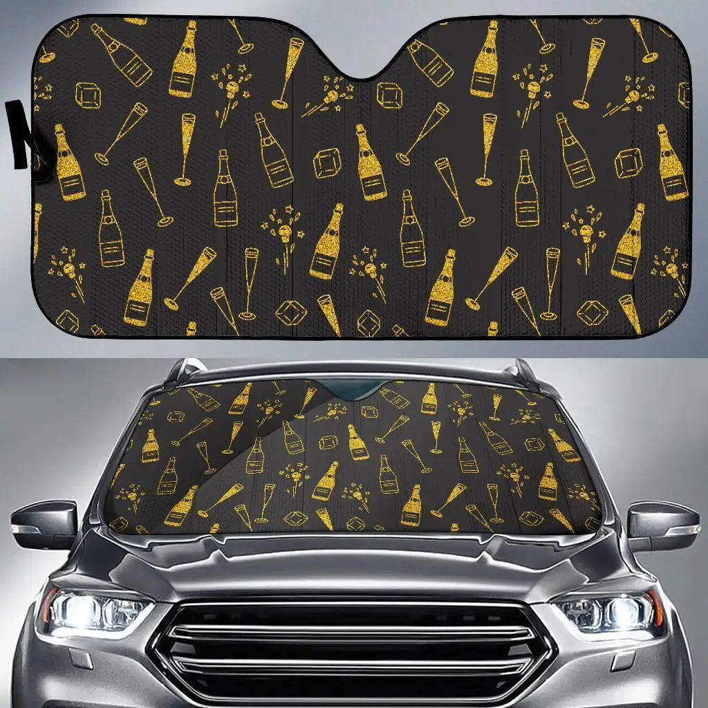 Champagne Gold Glitter Pattern Print Auto Sun Shade Car Windshield Window Cover Sunshade
Champagne Gold Glitter Pattern Print Auto Sun Shade Car Windshield Window Cover Sunshade
