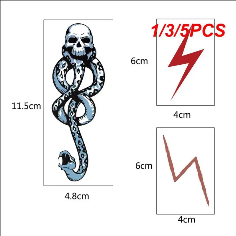 

1/3/5PCS Death Eaters Dark Mark Make Up Tattoos Stickers Cosplay Accessories and Dancing Party Dance Arm Art Temporary Tatoo