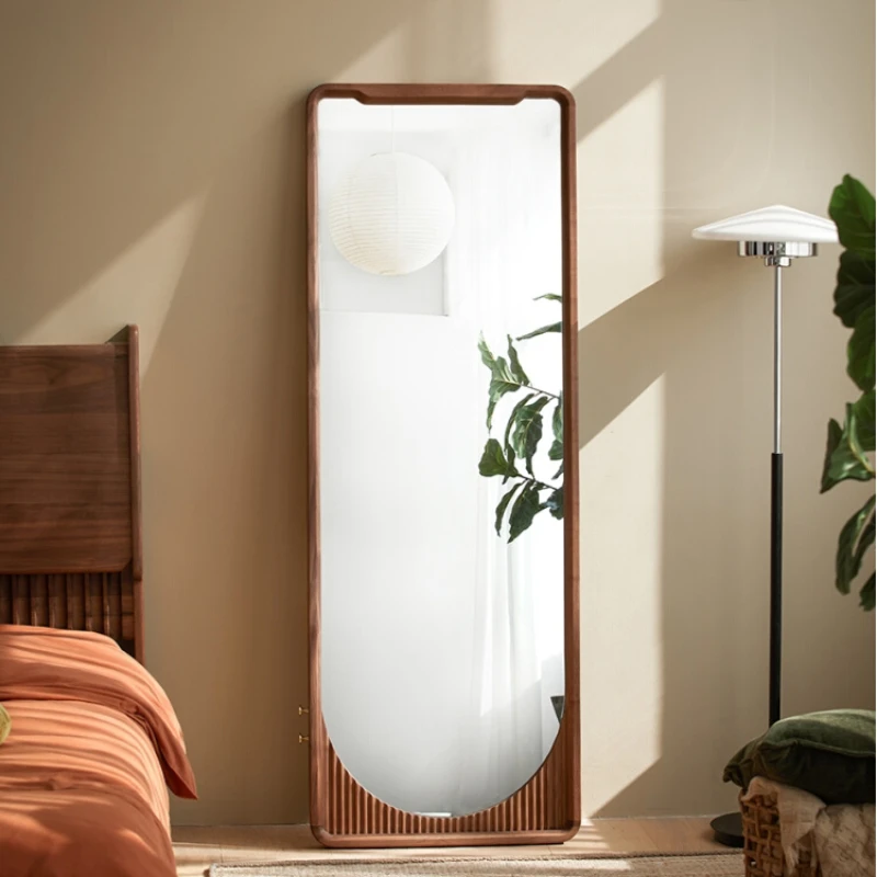 Full body mirror, household dressing mirror, mobile wall mounted Nordic solid wood black walnut floor mirror
Full body mirror, household dressing mirror, mobile wall mounted Nordic solid wood black walnut floor mirror