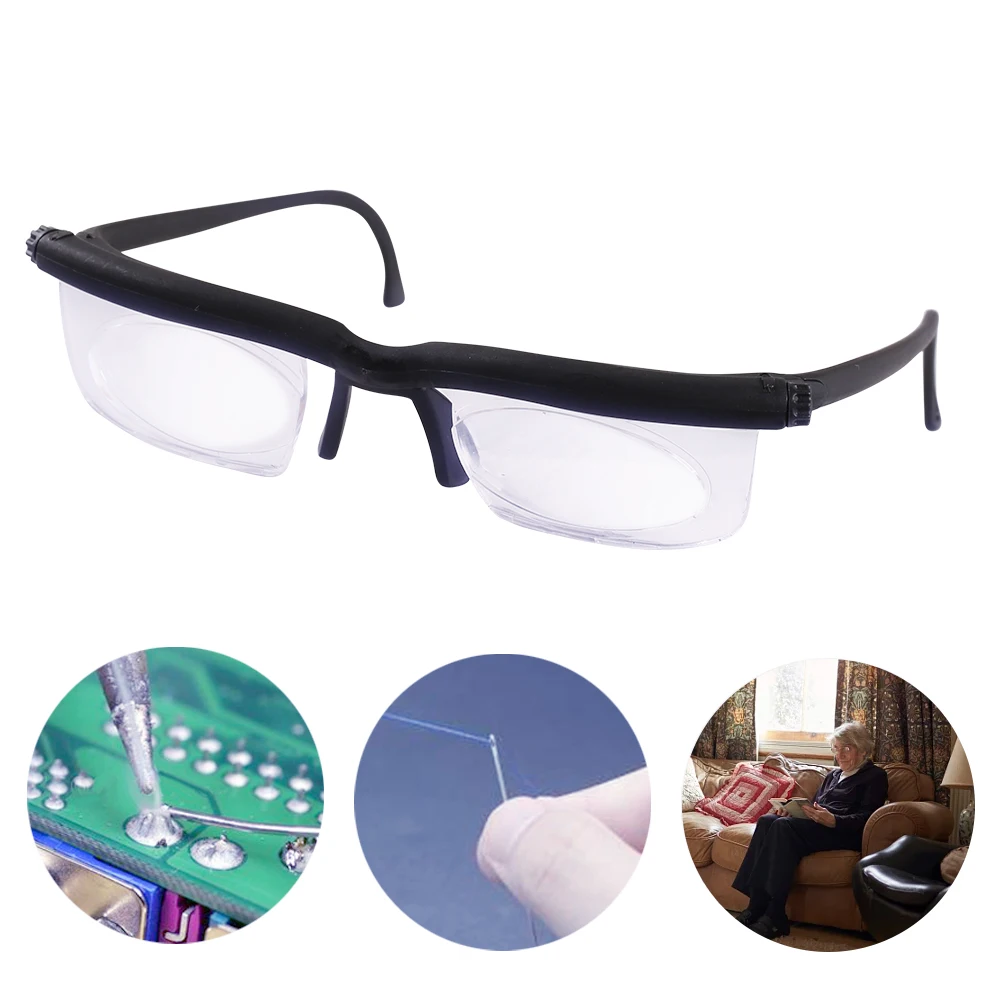 Adjustable Strength Lens Eyewear Variable Focus Distance Vision Zoom Glasses Protective Magnifying Glasses with Storage Bag
Adjustable Strength Lens Eyewear Variable Focus Distance Vision Zoom Glasses Protective Magnifying Glasses with Storage Bag