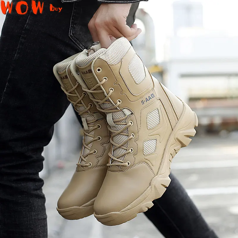 Desert Tactical Men Boots Wear-resisting Army Boots Men Fashion Outdoor Hiking Men Combat Ankle Boots Zapatos Hombre Big Size 47
Desert Tactical Men Boots Wear-resisting Army Boots Men Fashion Outdoor Hiking Men Combat Ankle Boots Zapatos Hombre Big Size 47