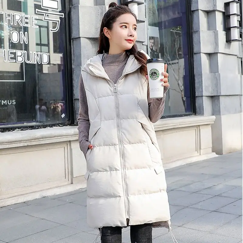 2023 New Women's Vest Jacket Down Cotton Vest Autumn Winter Jacket Hooded Long Coat Sleeveless Loose Female Waistcoat Snow Wear
2023 New Women's Vest Jacket Down Cotton Vest Autumn Winter Jacket Hooded Long Coat Sleeveless Loose Female Waistcoat Snow Wear