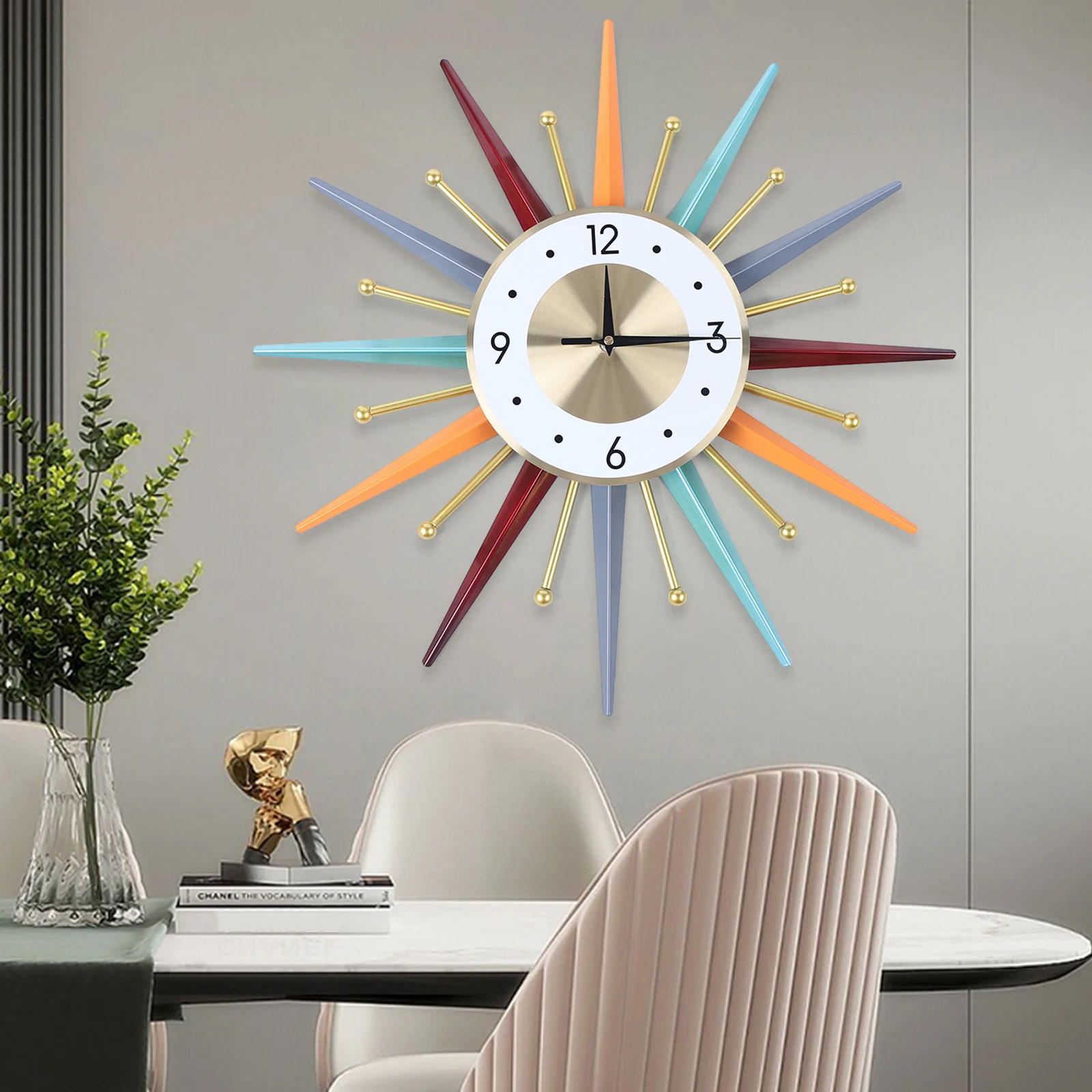 Colorful Modern Wall Clock Starburst Ball Clock Mid Century Festivel Home Decor Antique Star Clock For Bedroom Living Room
Colorful Modern Wall Clock Starburst Ball Clock Mid Century Festivel Home Decor Antique Star Clock For Bedroom Living Room
