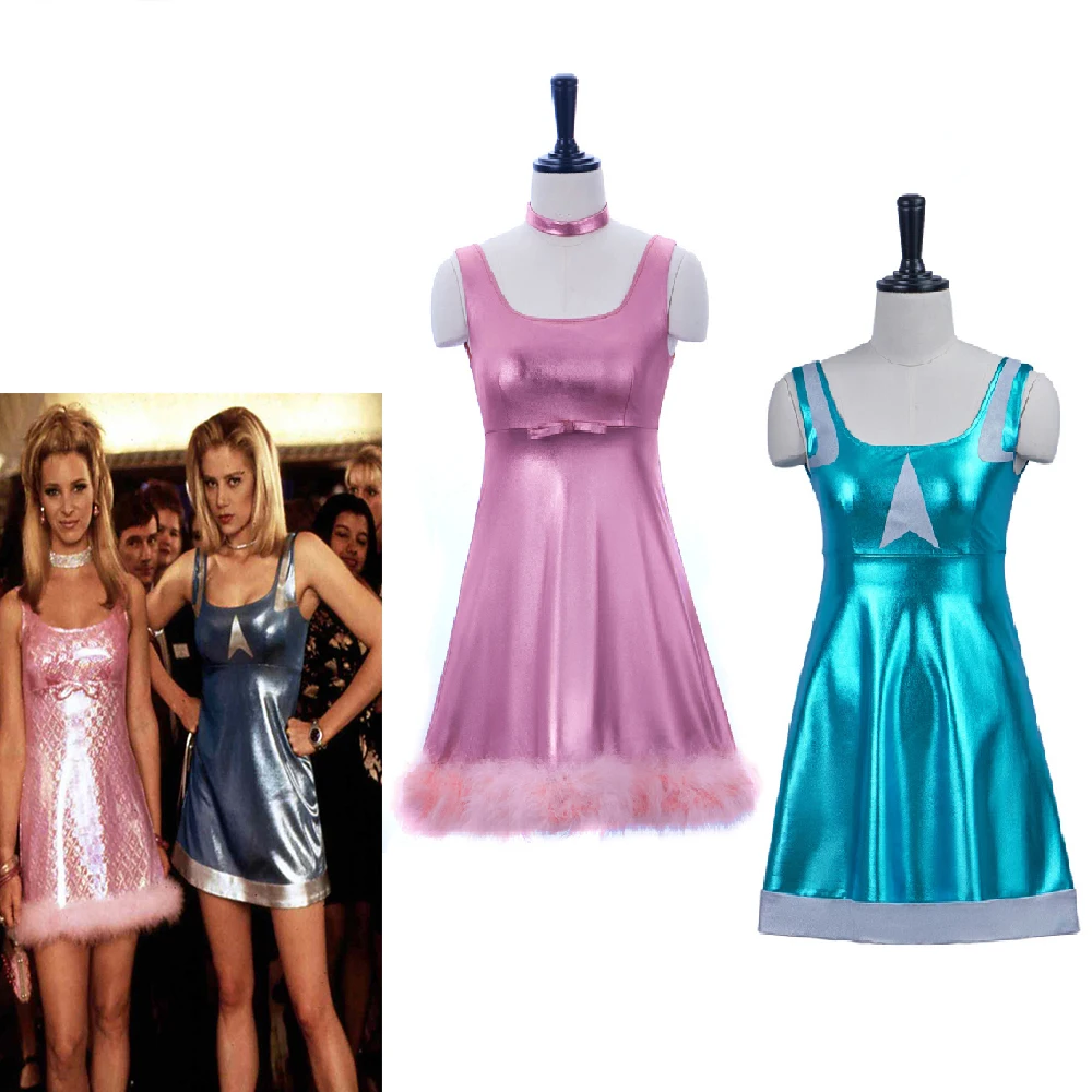Romy and Michele's High School Reunion Cosplay Costume Women Girls Sexy Blue and Pink Suspender Mini Dress Halloween Gown
Romy and Michele's High School Reunion Cosplay Costume Women Girls Sexy Blue and Pink Suspender Mini Dress Halloween Gown