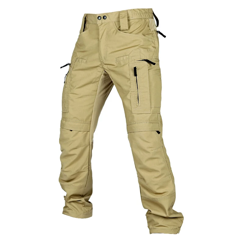 

Tactical Pants Men Military Waterproof Combat Trousers Multi-Pocket Wear-Resistant Cargo Pant Outdoor Hiking Khaki Gray Overalls