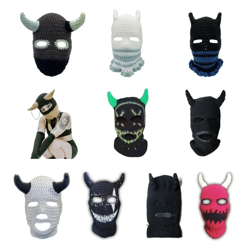 Knitted Full Face Ski Mask Winter Balaclava Face Cover for Outdoor Sports Halloween Novelty Knitting Beanie
Knitted Full Face Ski Mask Winter Balaclava Face Cover for Outdoor Sports Halloween Novelty Knitting Beanie