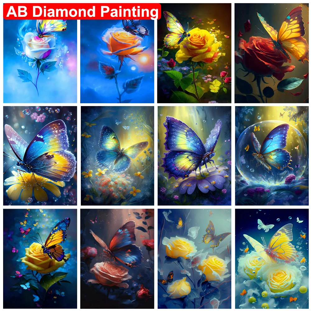 AB Drill Diamond Painting Fantasy Butterfly DIY 5D Diamond Embroidery Flowers Rose Mosaic Cross Stitch Kits Home Decoration Gift
AB Drill Diamond Painting Fantasy Butterfly DIY 5D Diamond Embroidery Flowers Rose Mosaic Cross Stitch Kits Home Decoration Gift