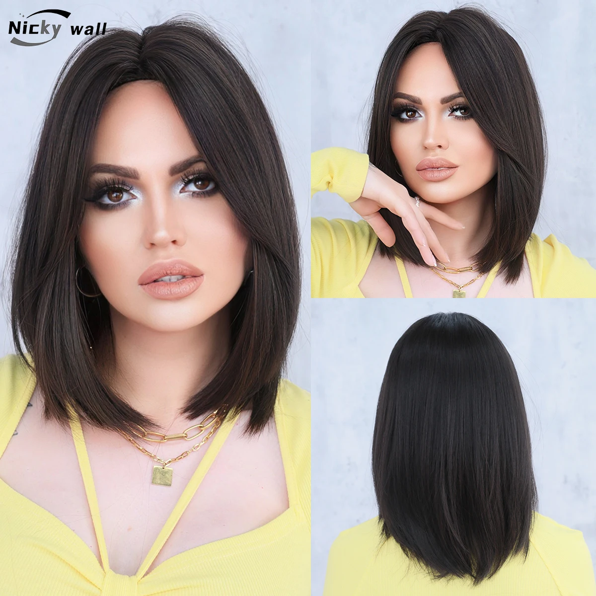 Short Black Wigs Straight Bob Wigs for Women Heat Resistant Synthetic Wigs Middle Part Hair Wigs Cosplay Costume Party Daily Use
Short Black Wigs Straight Bob Wigs for Women Heat Resistant Synthetic Wigs Middle Part Hair Wigs Cosplay Costume Party Daily Use