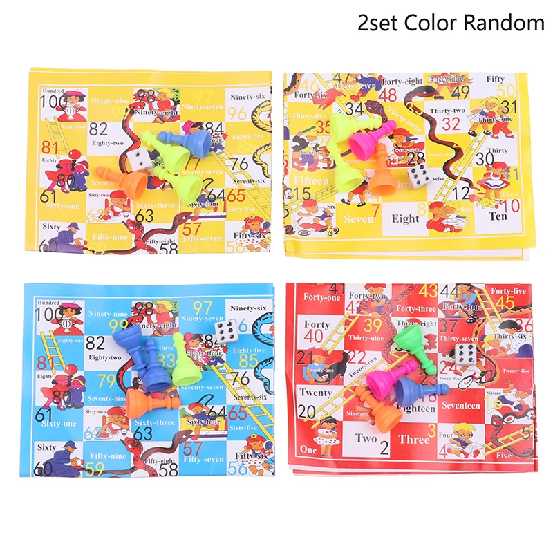 2Set Snake Ladder Educational Kids Children Toys Portable Desktop Checkers Chess Flying Chess Board Family Board Game
2Set Snake Ladder Educational Kids Children Toys Portable Desktop Checkers Chess Flying Chess Board Family Board Game