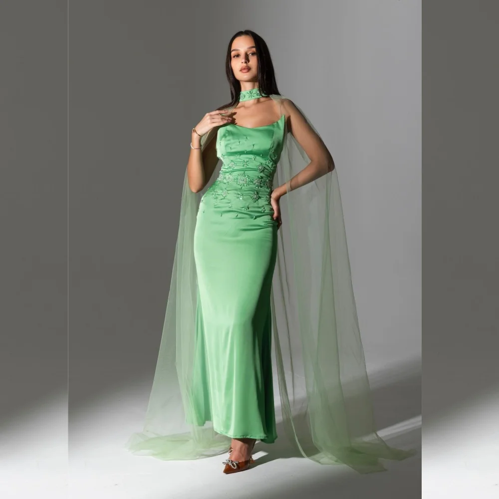 

Ball Dress Evening Prom Satin Beading Wedding Party Sheath Strapless Bespoke Occasion Gown Midi es Saudi Arabia