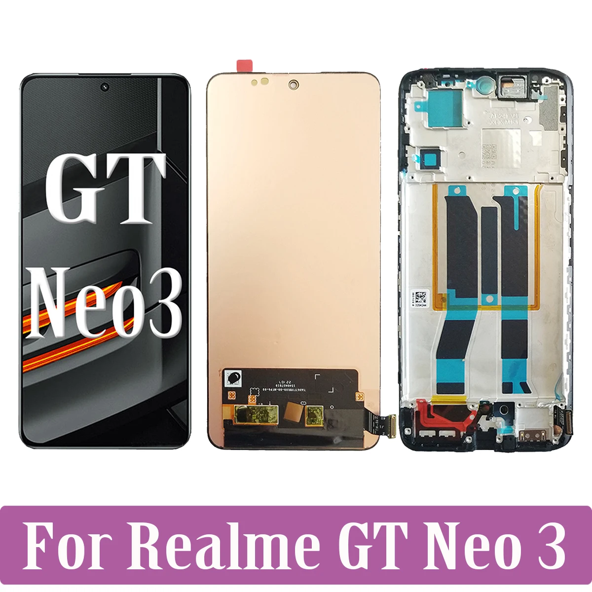 

Original AMOLED For OPPO Realme GT Neo 3 Neo3 RMX3563 RMX3561 RMX3560 RMX3562 LCD Display Touch Screen Digitizer Assembly