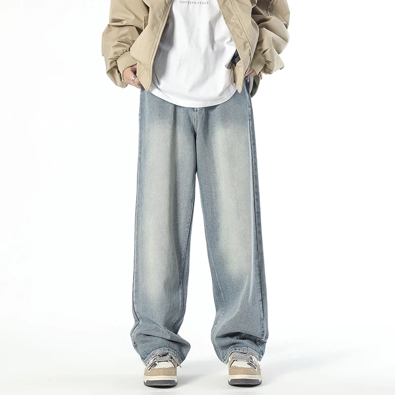 2023 Autumn/Winter New American Premium Street Jeans Men's Casual Fashion Brand Blue Wash Loose Straight Leg Pants
2023 Autumn/Winter New American Premium Street Jeans Men's Casual Fashion Brand Blue Wash Loose Straight Leg Pants