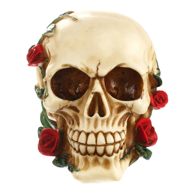 Human Skull With Rose Resin Statue Small Size Head Sculptures Skull Collectible Figurines Easy Install Easy To Use
Human Skull With Rose Resin Statue Small Size Head Sculptures Skull Collectible Figurines Easy Install Easy To Use