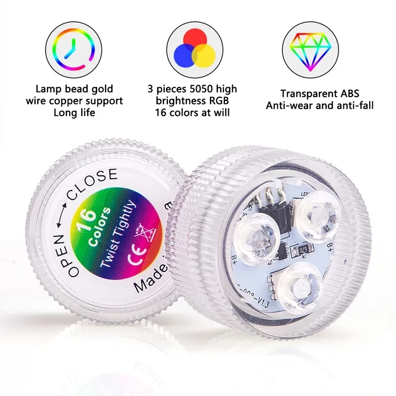 10-1pcs IP65 Waterproof Remote Control LED Tea Mini Lights Underwater Lamp Submersible LED Lights for Wedding Party Vase Decor
10-1pcs IP65 Waterproof Remote Control LED Tea Mini Lights Underwater Lamp Submersible LED Lights for Wedding Party Vase Decor