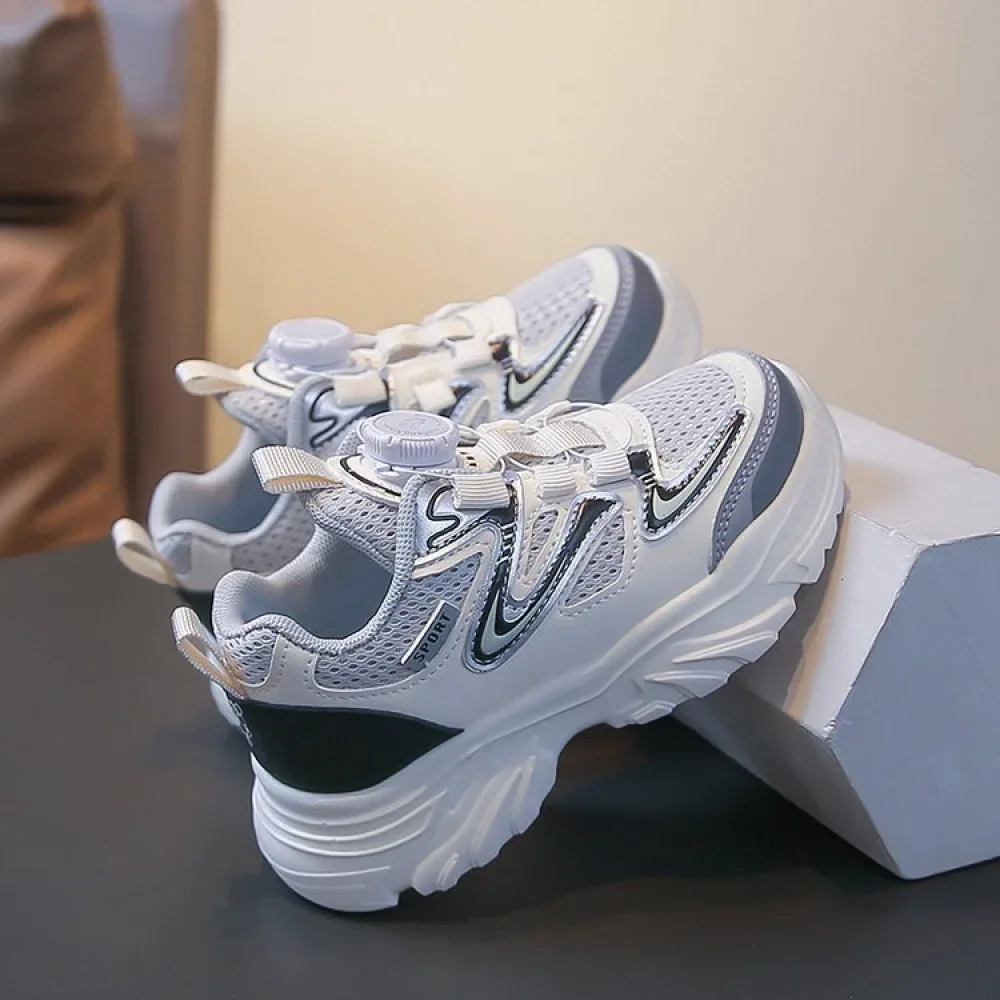 أحذية رياضية من الجلد الصناعي للأطفال موديل 2026، أحذية جري عصرية للمراهقين والأطفال، شبكية وقابلة للتنفس للأولاد والبنات أحذية رياضية من الجلد الصناعي للأطفال موديل 2026، أحذية جري عصرية للمراهقين والأطفال، شبكية وقابلة للتنفس للأولاد والبنات