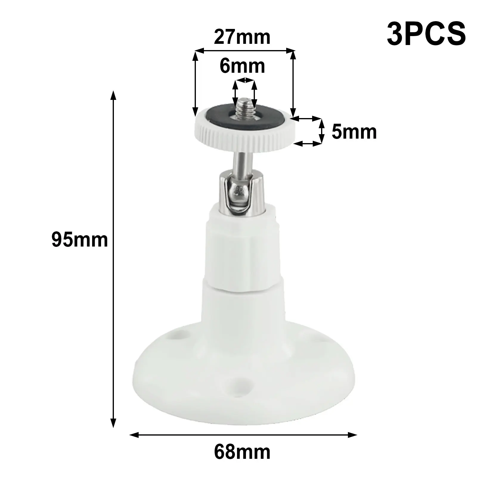 For Ring Indoor Camera Wall Mount Bracket Outdoor Holder White 360-degree Swivel 3pcs Aluminum+ABS Plastic Durable
For Ring Indoor Camera Wall Mount Bracket Outdoor Holder White 360-degree Swivel 3pcs Aluminum+ABS Plastic Durable