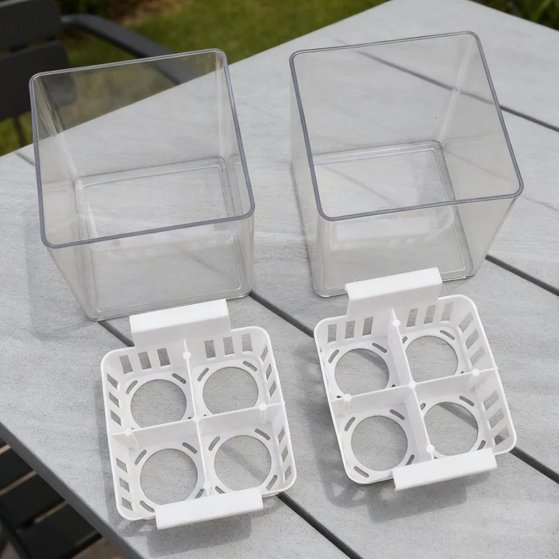 4-Grid Acrylic Hydroponic Flower Pot for Tulips & Indoor Plants Se3a78ae2ab44479d80b0d1fdaf93741e1