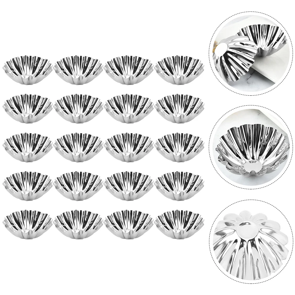 20 Pcs Egg Tart Mold Pudding Non-stick Paper Cups Mini Heat-resistant Molds Stainless Steel Muffin
20 Pcs Egg Tart Mold Pudding Non-stick Paper Cups Mini Heat-resistant Molds Stainless Steel Muffin
