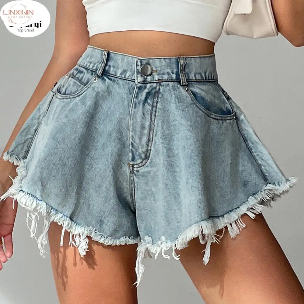 LINXIQIN 2024 New Women Denim Shorts With Holes And High Waist Loose Tassel Jeans S-2XL
LINXIQIN 2024 New Women Denim Shorts With Holes And High Waist Loose Tassel Jeans S-2XL
