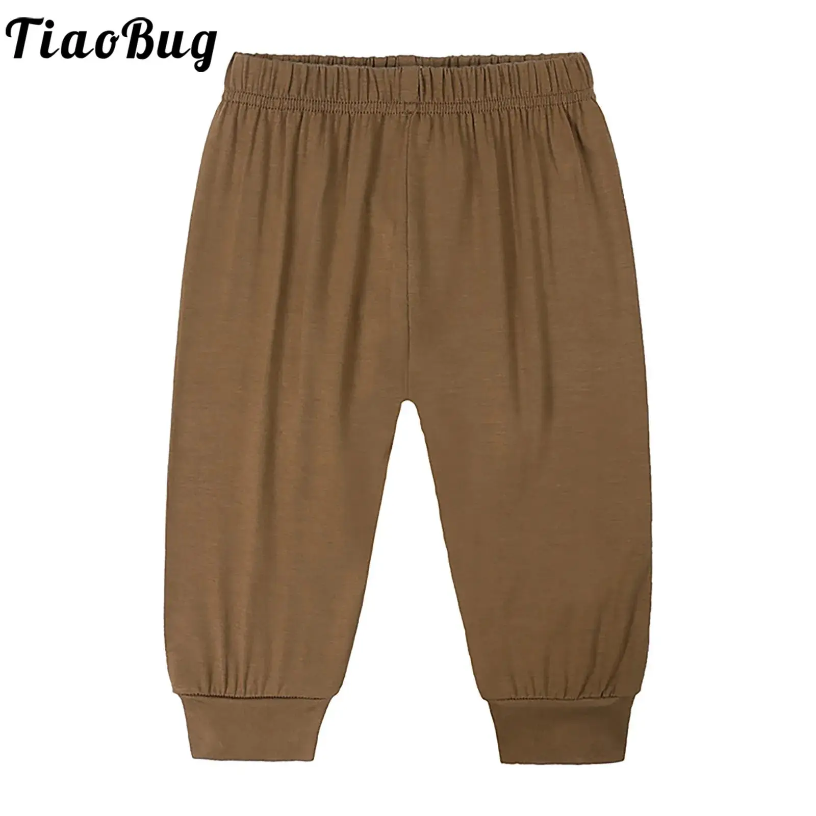 

Baby Boys Girls Bamboo Jogger Pants Toddlers Summer Soft Basic Solid Elastic Waistband Long Bloomers Pants Daily Casual Wear