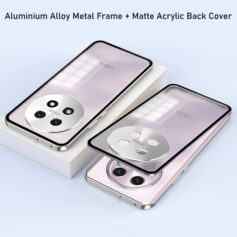 For OPPO A2 Pro Case Aluminium Alloy Metal Frame Camera Protection Matte Acrylic Back Cover For OPPO A2 Pro A2Pro PJG110 Coque
For OPPO A2 Pro Case Aluminium Alloy Metal Frame Camera Protection Matte Acrylic Back Cover For OPPO A2 Pro A2Pro PJG110 Coque