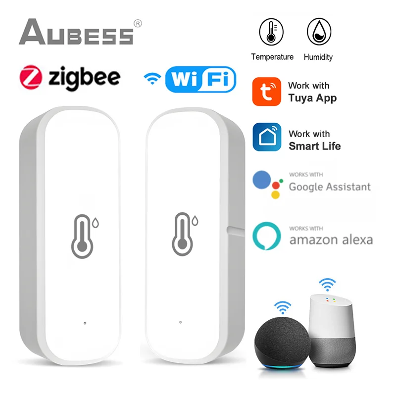Tuya ZigBee/wifi Smart Temperature And Humidity Sensor Battery Powered ZigBee Smart Home Security Work With Alexa Google Home
Tuya ZigBee/wifi Smart Temperature And Humidity Sensor Battery Powered ZigBee Smart Home Security Work With Alexa Google Home