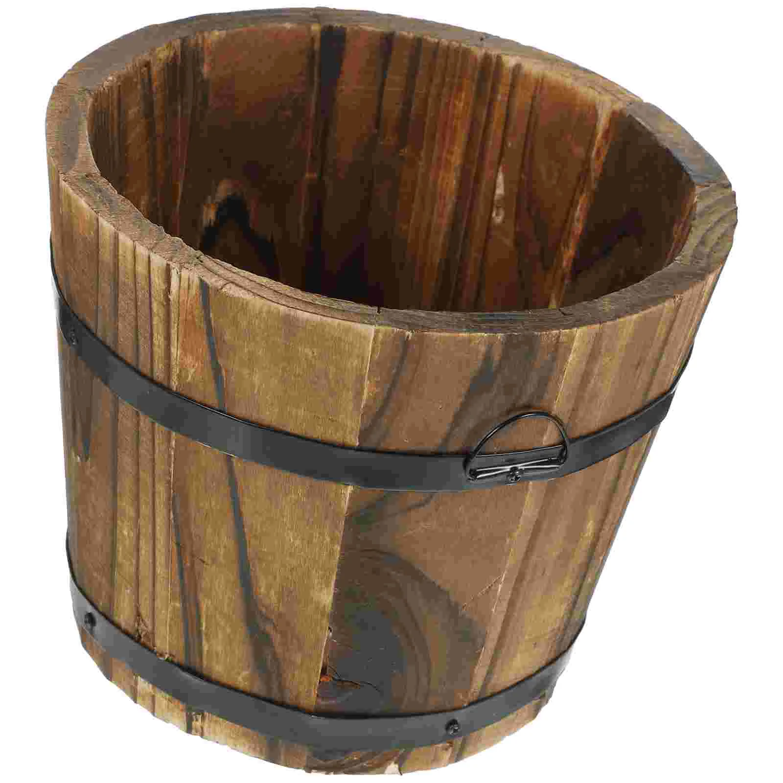 Vintage Planting Container Hotel Decoration Wood Barrel with Handles Wooden Big Flowerpot Bucket Planter Courtyard Garden
Vintage Planting Container Hotel Decoration Wood Barrel with Handles Wooden Big Flowerpot Bucket Planter Courtyard Garden