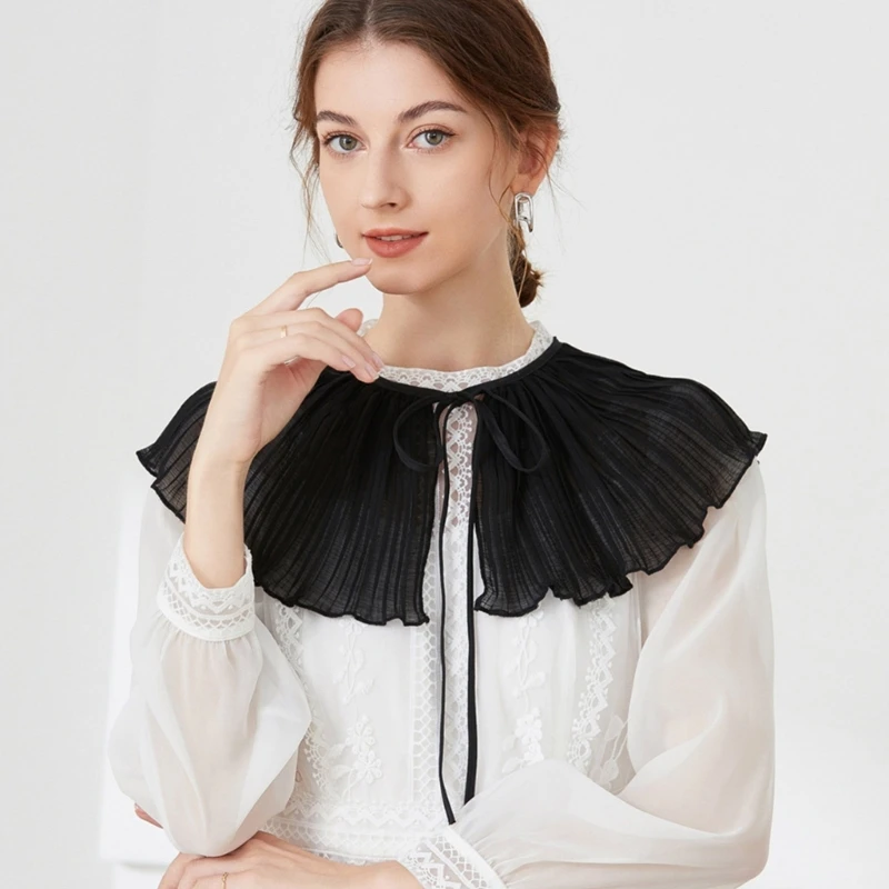 Fan Shaped Chiffon False Shirt Collar Delicate Pleats Shawl Sweet Fashionable Decorative Faux Collar Detachable Collar
Fan Shaped Chiffon False Shirt Collar Delicate Pleats Shawl Sweet Fashionable Decorative Faux Collar Detachable Collar